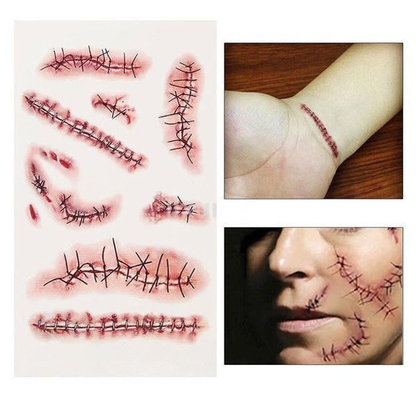 Hình Xăm Dán Vết Thương Chống Nước Hóa Trang Halloween