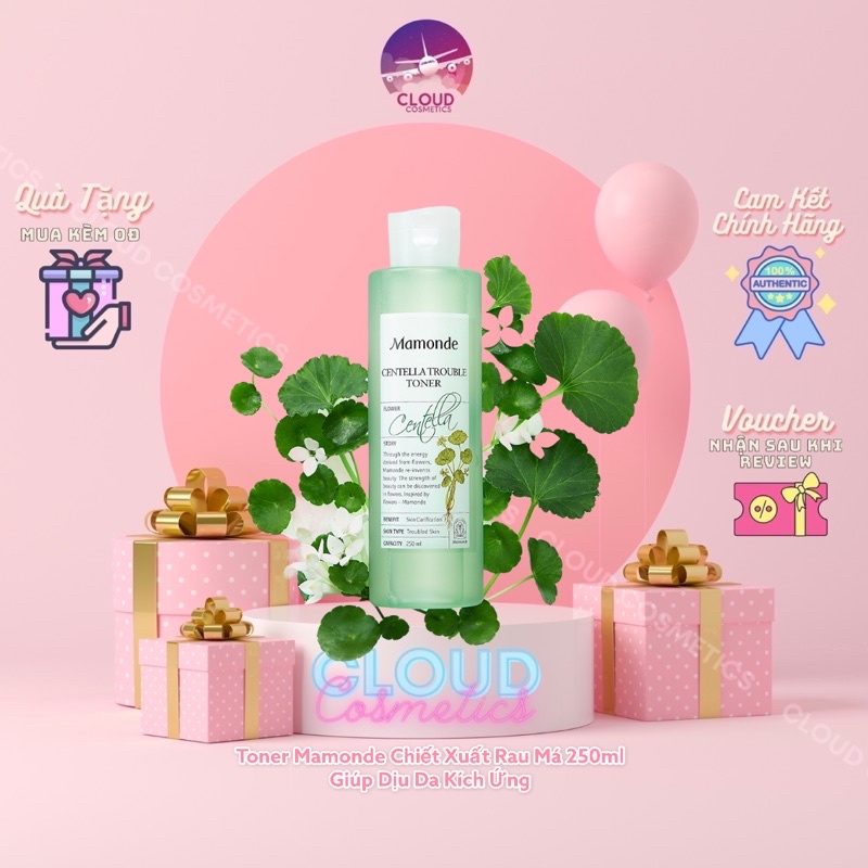 Toner Mamonde Rau Má Centella Trouble Phục Hồi Da 250ml