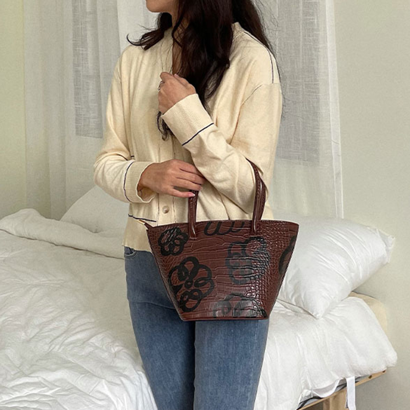 Túi Xách Tay Nữ In Hoa Thời Trang Hàn Quốc