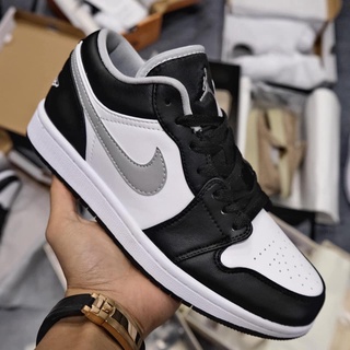 Giày Jordan cổ thấp, Jordan 1 Low Smoker Grey V3, Phối màu Xám Đen 554