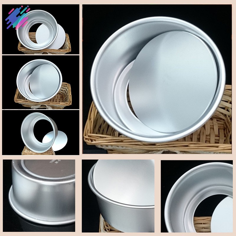 Khuôn hợp kim nhôm hình tròn chống dính với đáy khuôn tháo rời 4/5/6/8/9/10inch