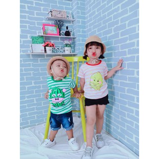 Combo 02 Áo thun trái cây Style Hàn Quốc cho bé trai, bé gái 10-26kg