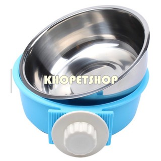 Bát ăn inox gắn chuồng cho thú cưng