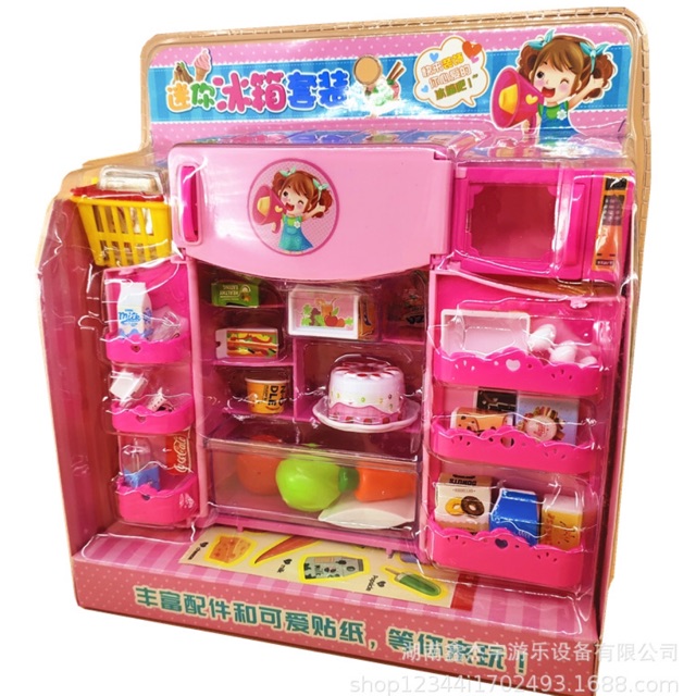 Tủ lạnh đồ chơi kèm phụ kiện cho bé