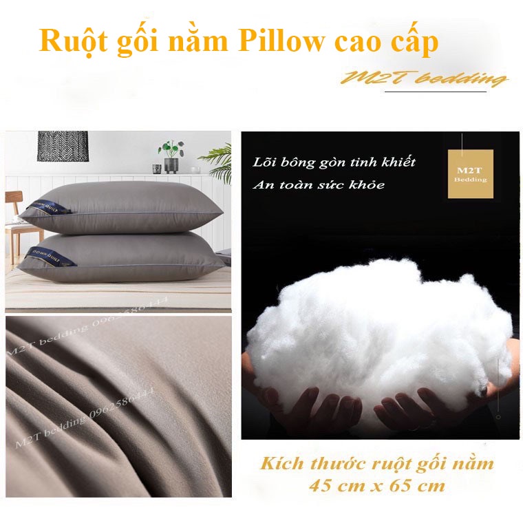 Ruột gối nằm Pillow cao cấp M2T bedding - ruột gối hơi nhập khẩu kích thước 45x65 cm