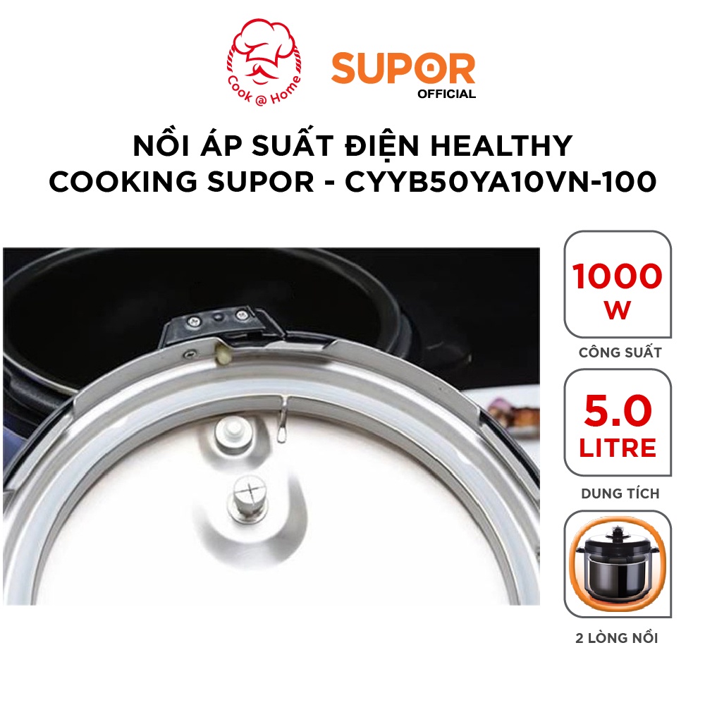 Nồi áp suất Healthy Cooking Supor CYYB50YA10VN-100 - 5L, 1000W