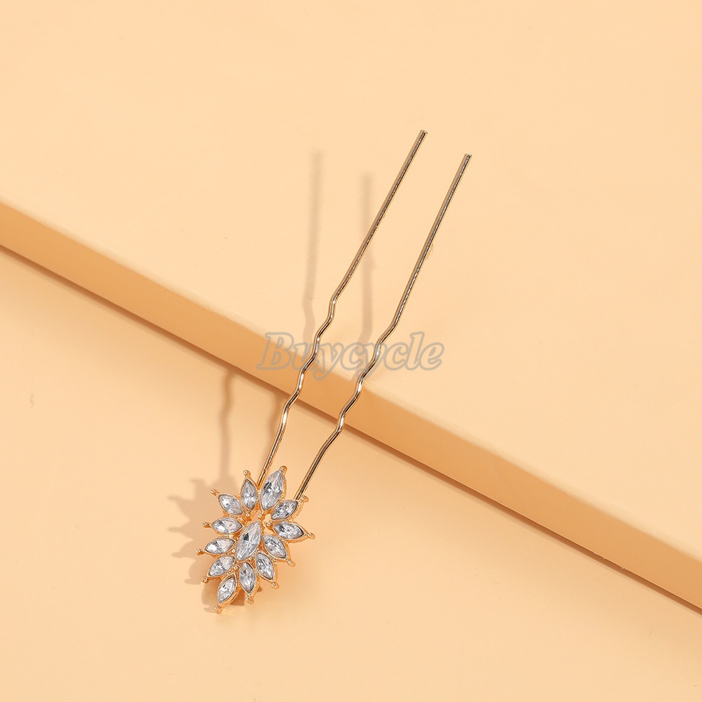 Set 5 Trâm Cài Tóc Chữ U Đính Đá Thời Trang Cho Cô Dâu