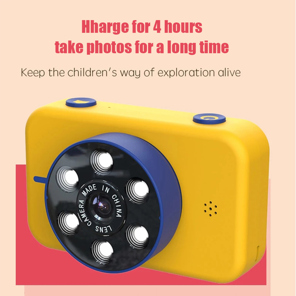 Máy ảnh mini 4K HD dành cho trẻ em có camera kép phía trước và phía sau