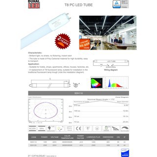 [GIÁ HỦY DIỆT] [CHÍNH HÃNG] Bóng Led Tuýp Nhựa Nano 1m2 Duhal SAMSUNG (20W) - SDH120