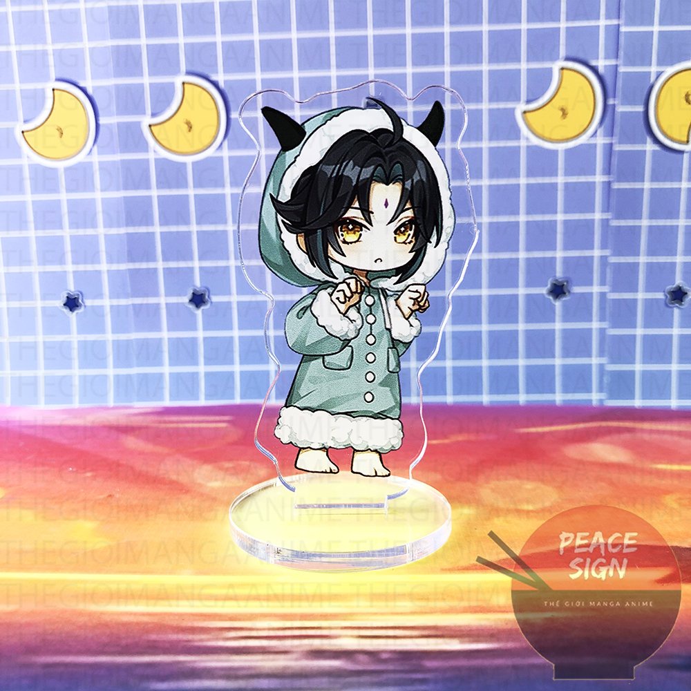 Mô hình Standee Mini GENSHIN IMPACT ver ĐỒ NGỦ tượng acrylic standee game mica chibi trang trí trưng bày