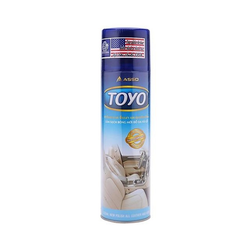 Chai Xịt Tẩy Đánh Bóng Đồ Da Vỏ Xe Đồ Nhựa Cứng Đồ Gỗ Nội Thất 500ml TOYO Greennetworks