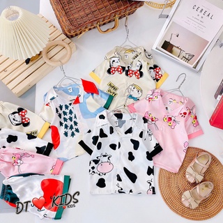 Pijama lụa ĐT bé gái