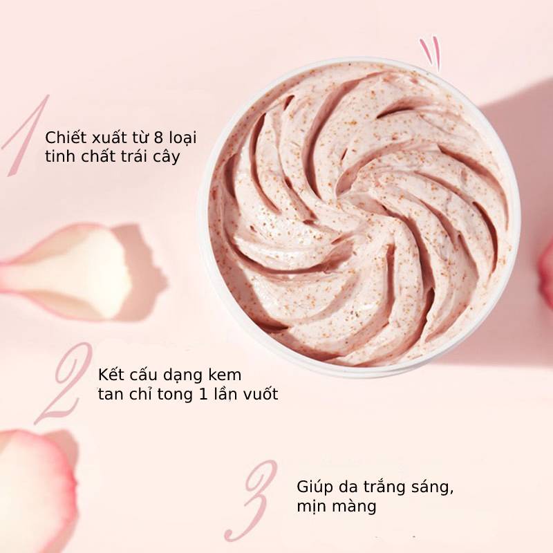 Tẩy tế bào chết Body PEACH đào cải thiện da viêm lông , sáng da Nội địa Trung ILY