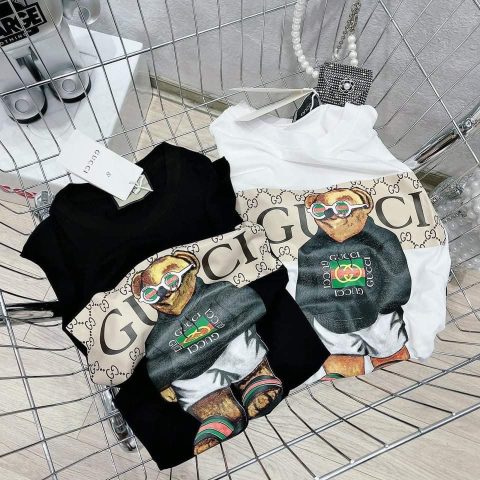 Áo phông nữ hình gấu gucci dễ thương