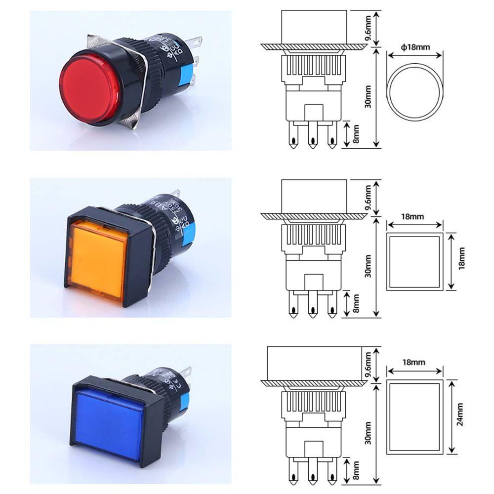 Set 4 Công Tắc Nhấn Tự Khoá 5A 250V Bền Bỉ Chuyên Nghiệp