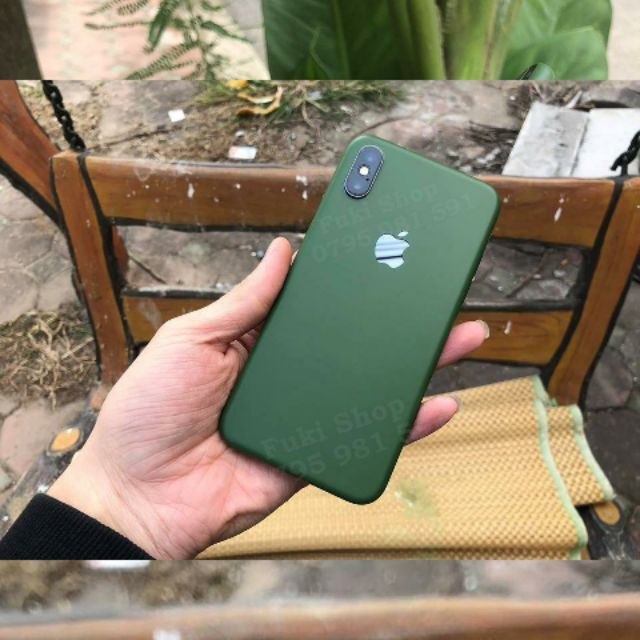 Tấm dán Skin Full Viền Màu Xanh Rêu Cho 5 6 7 8 6plus 7plus 8plus X XS XR XSMAX 11 PRO MAX 12 PRO MAX