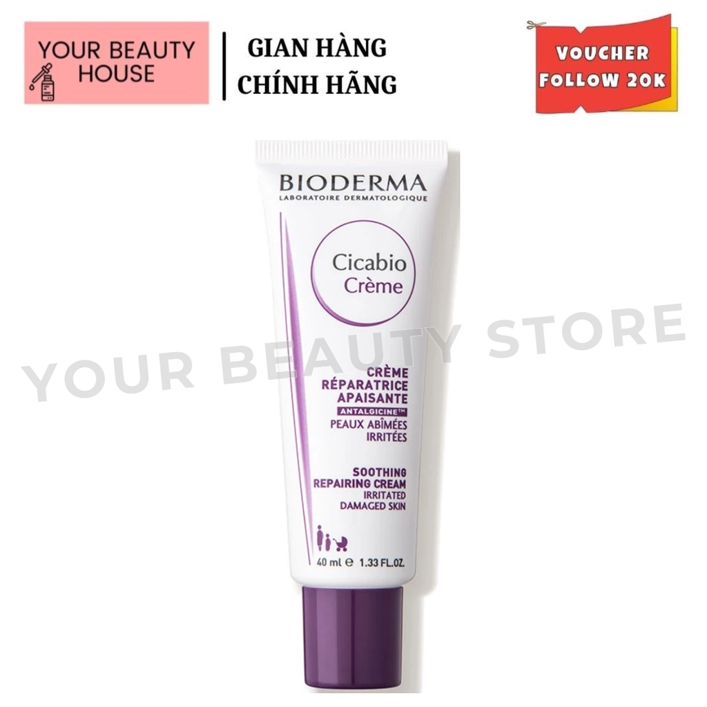 Kem phục hồi và tái tạo da Bioderma Ciabio Soothing Repairing Cream 40ml