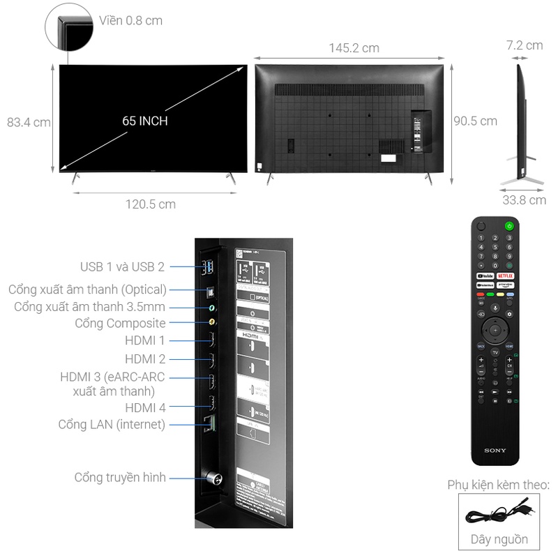 Android Tivi Sony 4K 65 inch KD-65X85J 2021 - Điện Máy Kho Rẻ | BigBuy360 - bigbuy360.vn