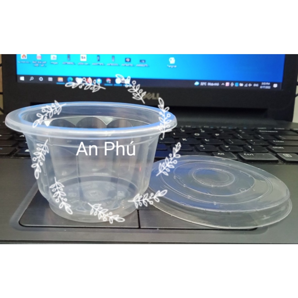 Set 50 Ly đựng rau câu 90ml 100ml 180ml ly hoa mai đổ rau câu pudding flan