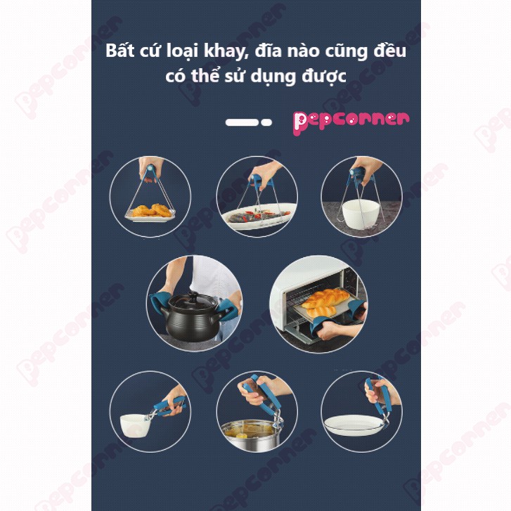 Bộ 3 dụng cụ gắp chống bỏng chống nóng dùng trong nhà bếp tiện lợi an toàn