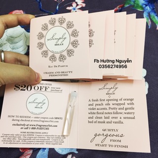 Vial nước hoa Simply Belle