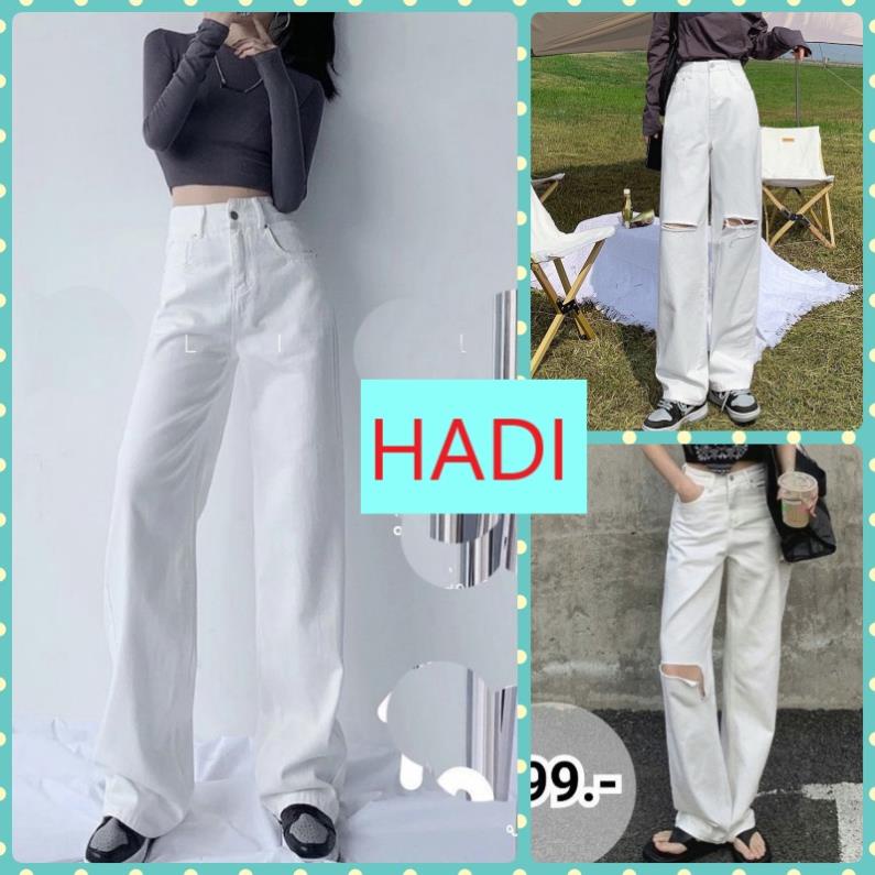 QUẦN JEANS ỐNG RỘNG NỮ LƯNG CAO LAI CUỐN MÀU TRẮNG MÀU ĐEN MÀU XANH XÁM LAI CUỐN CỰC CAO CẤP XỊN SÒ HADI PHÁ CÁCH !