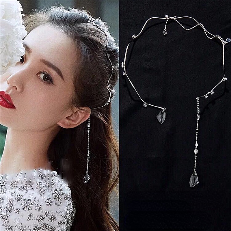 Băng Đô Cài Tóc Đa Năng Phối Tua Rua Phong Cách Cổ Điển Thời Trang Cho Nữ