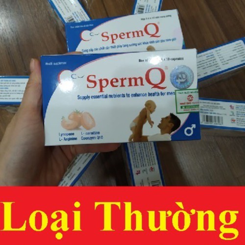 SpermQ – Mạnh tinh trùng,tăng sức khỏe nam giới,giải pháp giảm vô sinh,giúp mang thai tự nhiên,hộp 30 viên