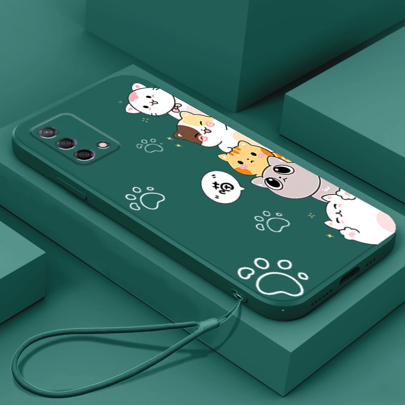 Ốp lưng oppo A74 4g a95 Ốp Điện Thoại Silicon Mềm Mịn Bảo Vệ Cho oppo A74 4g a95 DZMM01 viền vuông cute