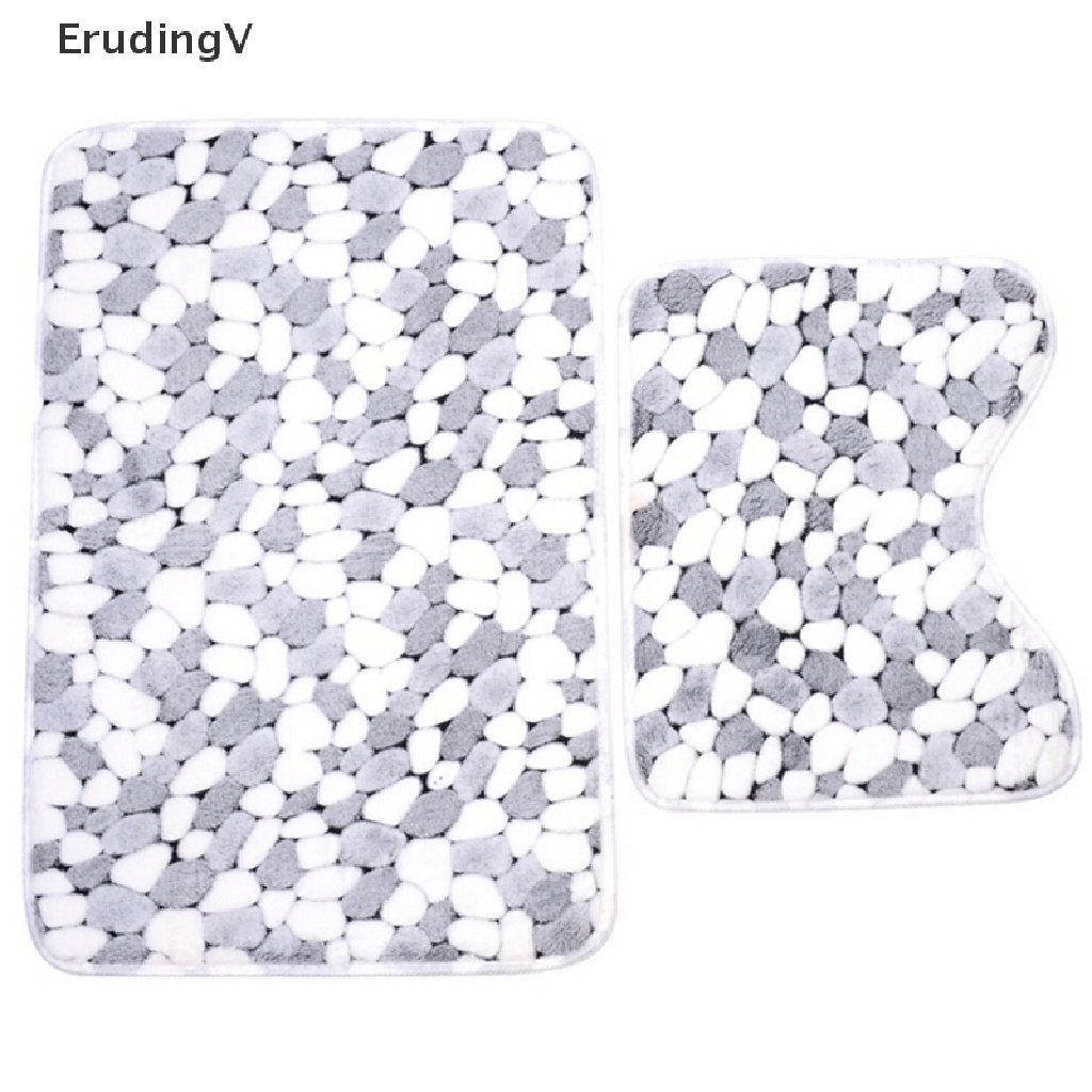 Bộ 2 Thảm Lót Sàn Nhà Vệ Sinh Bằng Cotton Mềm Mại Chống Trượt Giặt Được Tiện Lợi