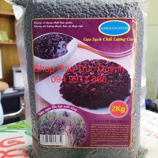 (2kg) Gạo Lứt tím than Sóc Trăng (date mới liên tục)