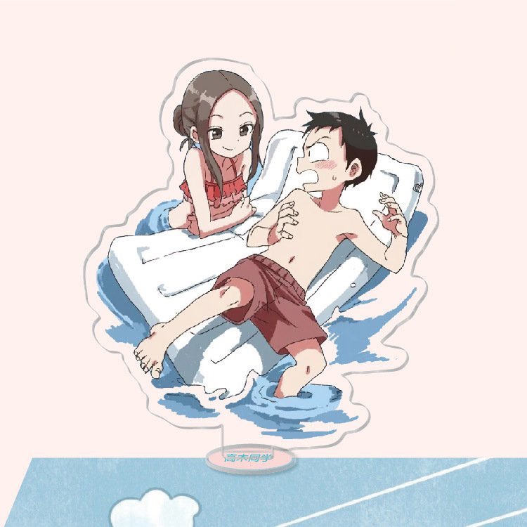 Standee NHẤT QUỶ NHÌ MA THỨ BA TAKAGI mô hình Karakai Jouzu no Takagi-san tượng mica trong acrylic anime chibi trưng bày