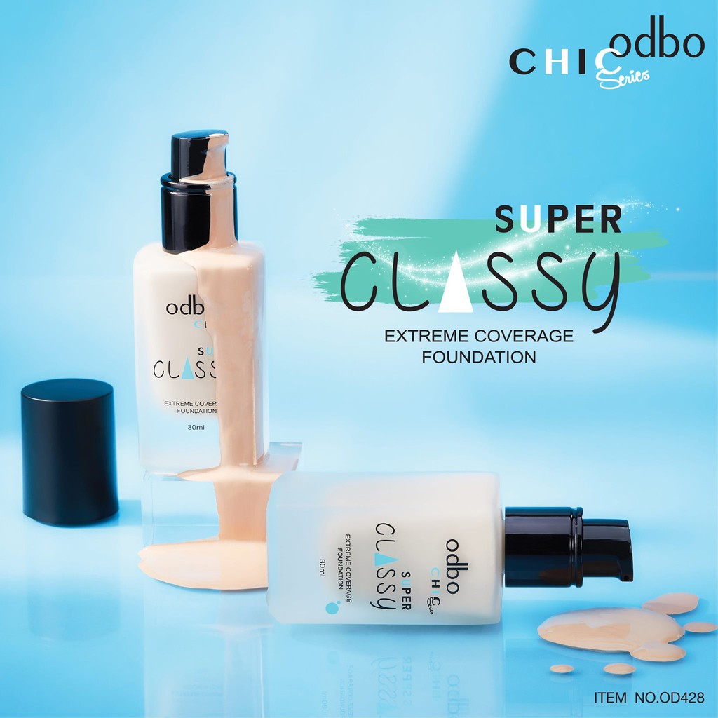 Kem Nền Che Phủ Cao Odbo Cho Da Hỗn Hợp Lâu Trôi Mịn Lì Tông Sáng Chic Classy OD428 No.21