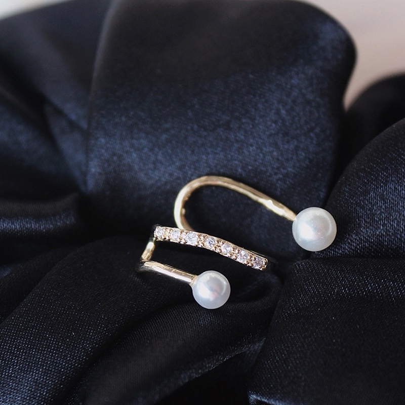 Khuyên Kẹp Vành Tai Đính Ngọc Trai Phong Cách Pháp Cổ Điển Thời Trang Mới Quyến Rũ Cho Nữ