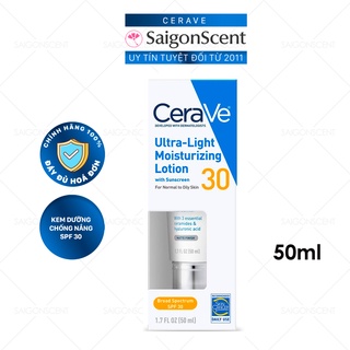 CeraVe Ultra-Light Moisturizing Lotion SPF 30 - Kem dưỡng ngày da dầu (50mL)