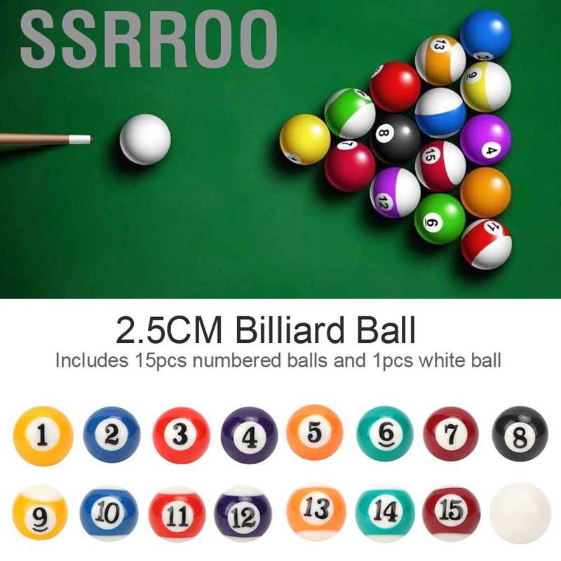 Set 16 Quả Bóng Bida Mini 2.5cm Thân Thiện Với Môi Trường Cho Bé