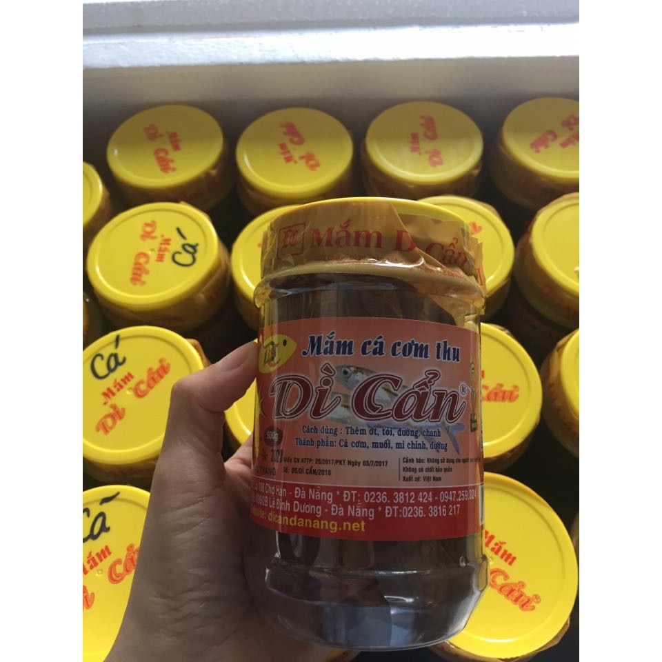 Mắm Cá Cơm Thu Dì Cẩn_ Đặc Sản Đà Nẵng Hủ 500gr