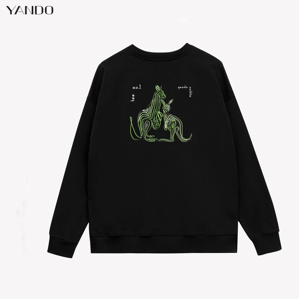 Áo Sweater Form Rộng YANDO OUTFITS Kangaroo A201 In Hình Thun Cotton French Terry 350GSM Local Brand