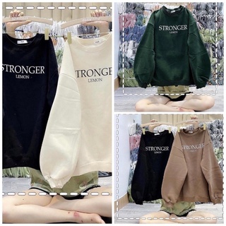 Áo Sweater Nỉ Bông Stronger Nam Nữ Form Rộng Ulzzang Unisex