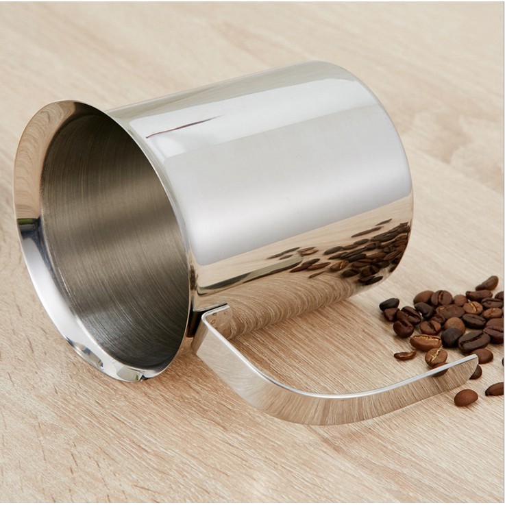 Ca đánh sữa lạnh latte 400ml - 800ml Ca đánh sữa inox 2 lớp lưới Ca tạo bọt sữa cầm tay (làm caphe bọt)