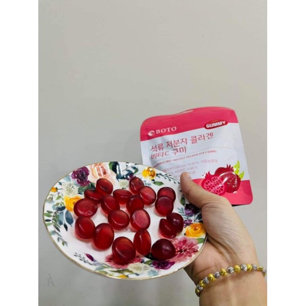 Kẹo dẻo Gummy collagen lựu Boto