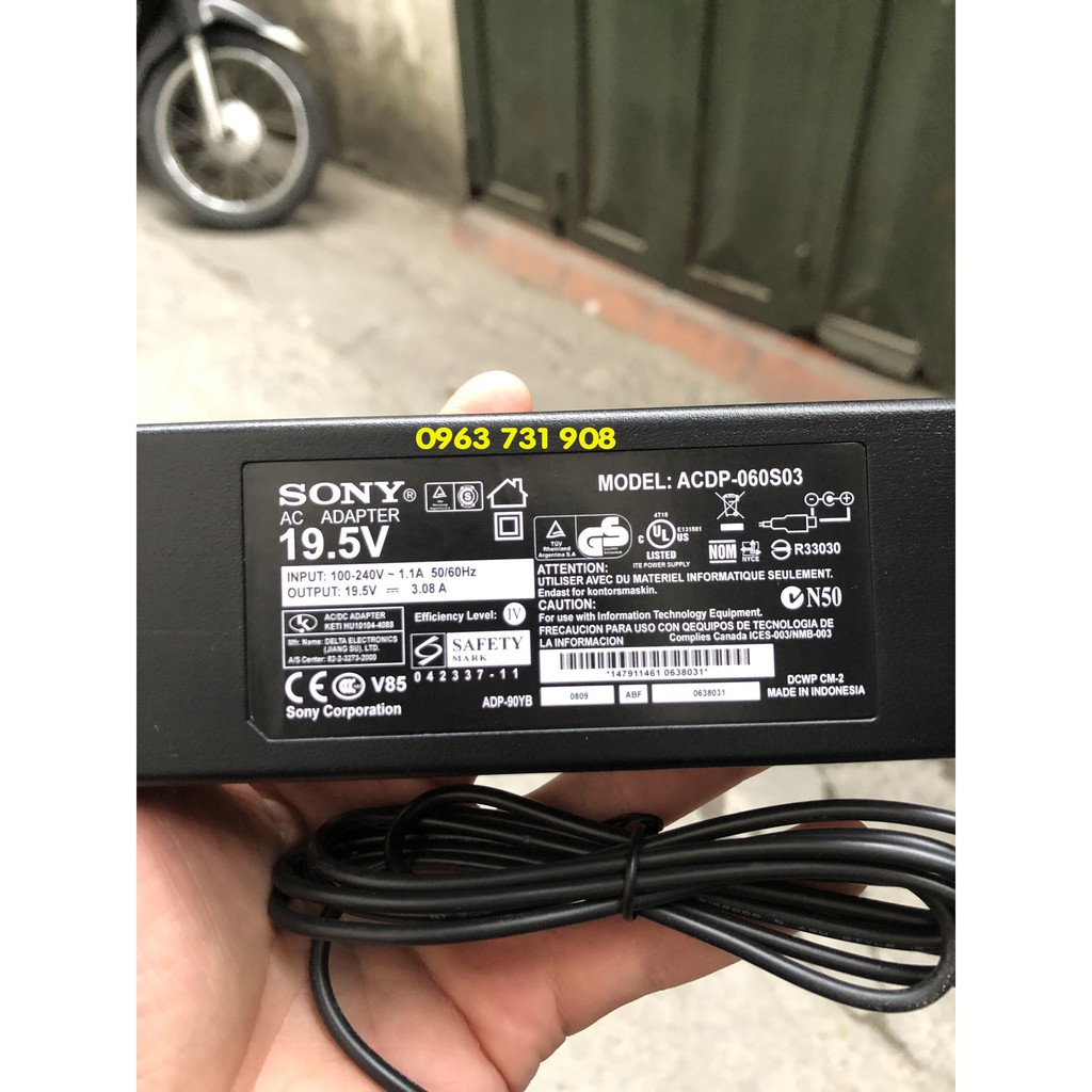 adapter tivi sony 19.5V 3.08A