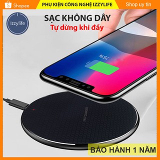 [SÀNH ĐIỆU] SẠC KHÔNG DÂY QI THẾ HỆ MỚI, Sạc cực nhanh, Không nóng, Bảo vệ chống đầy, Kiểu dáng sang trọng - izzylife
