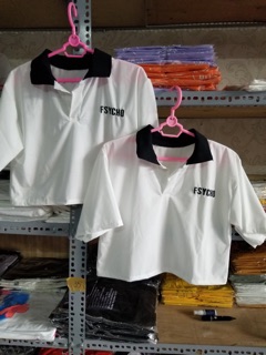 ÁO CROP CỔ BẺ ( kèm hình thạt )