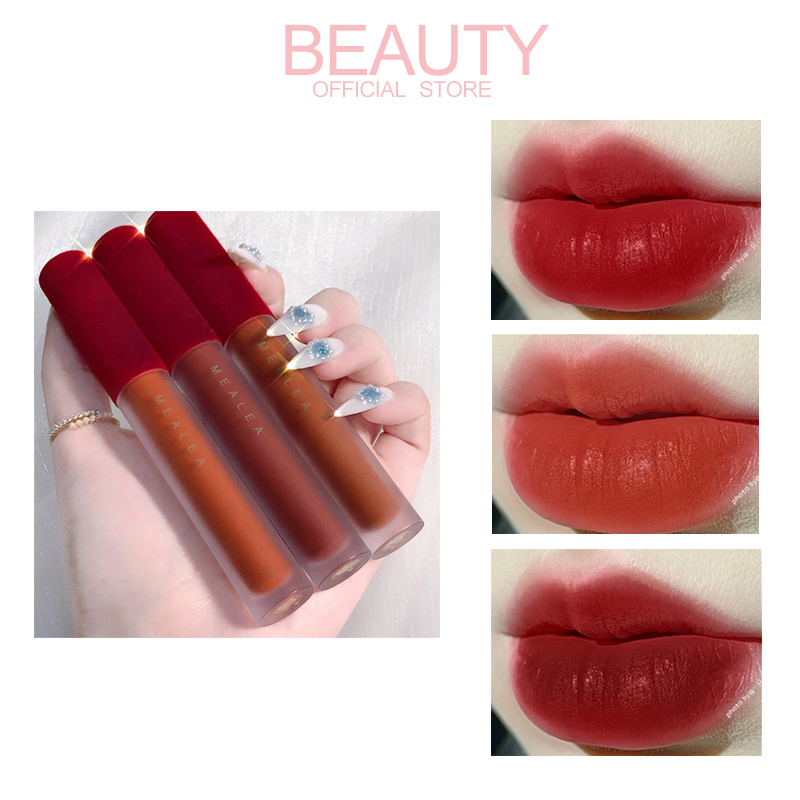 (Hàng Mới Về) Son Môi Dạng Lỏng Lâu Trôi Màu Nhung Mờ Thời Trang