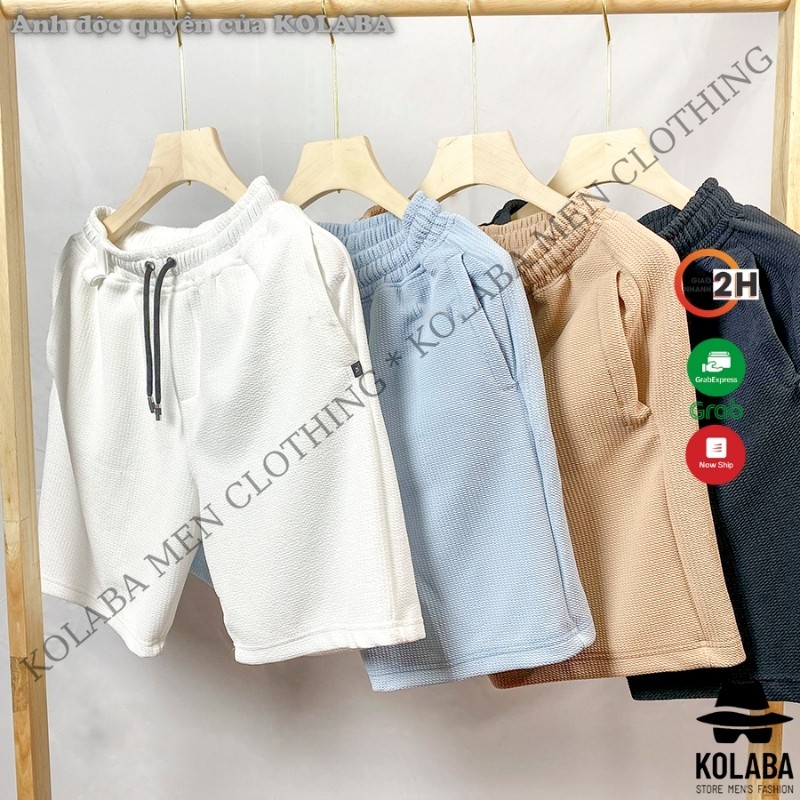 [Free Ship 50K] Quần Short Nam Nữ KOLABA  Chất liệu Li-Nen cao cấp co giãn thoáng mát QS05