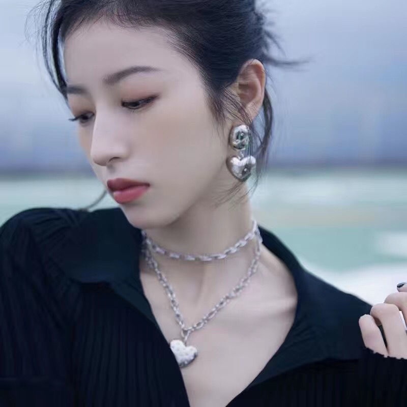 COZOK Áo len tay dài màu nâu ôm dáng phong cách phương Tây dành cho nữ