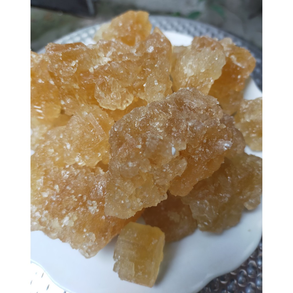 Đường phèn Quảng Ngãi chính hiệu (màu vàng) nấu từ nguyên liệu đường mật mía rất thơm, vị ngọt thanh (gói 1kg) | BigBuy360 - bigbuy360.vn