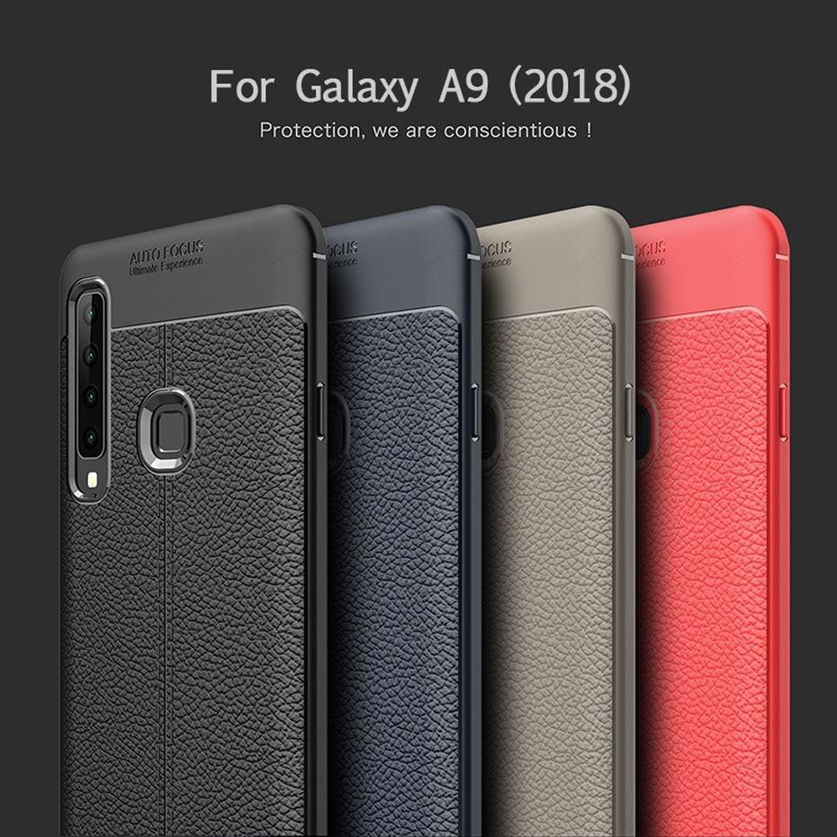 Ốp Silico Vân Da Cho Samsung Galaxy A9 (2018) - Auto Focus