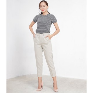 Áo thun cổ tròn nữ Callia Gee tee (Nâu/Đen)